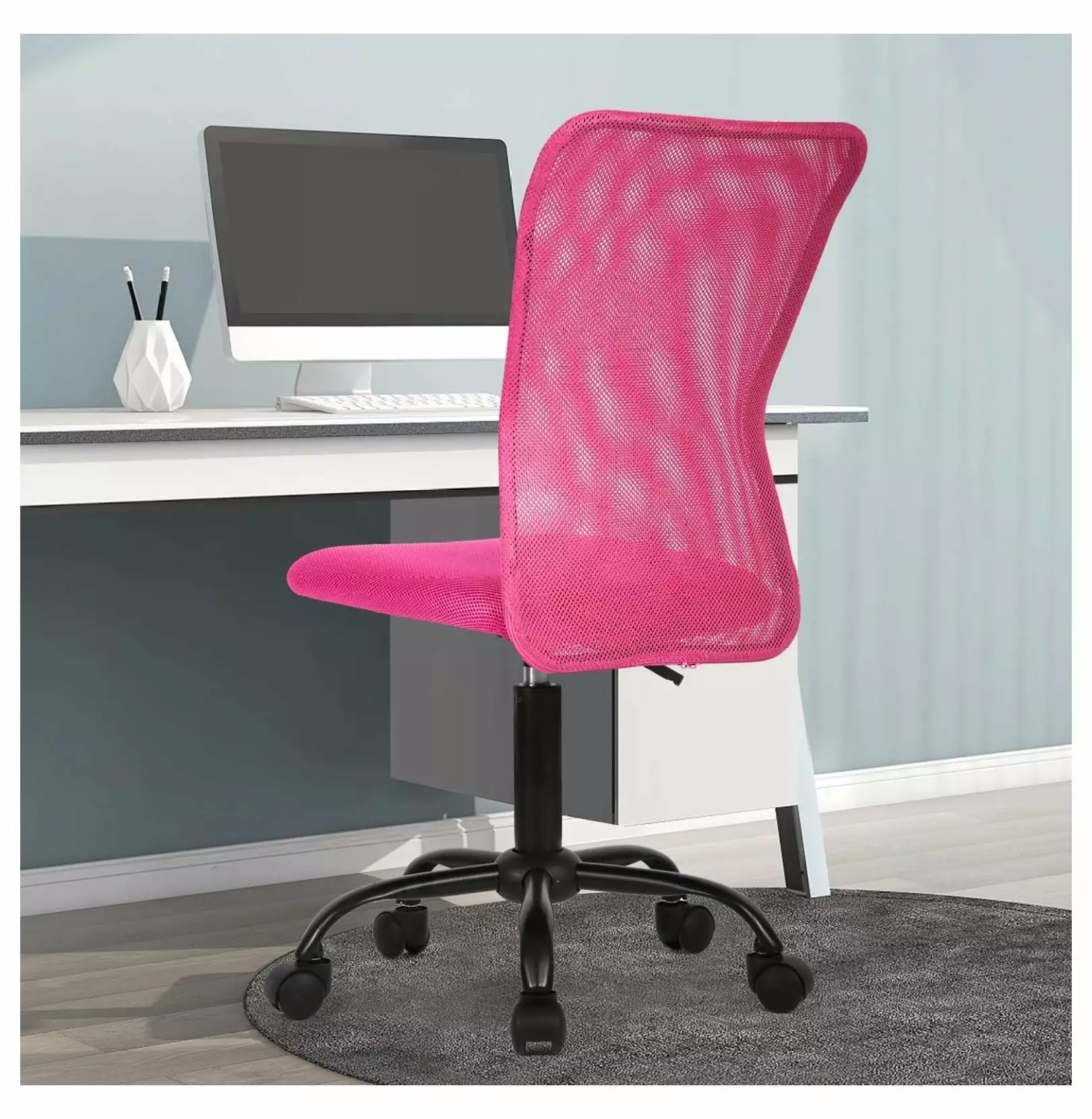 Ergonomic Desk Chair Back Mesh Adjustable Office Chair No Armrest Executive Swivel Chair song xiang