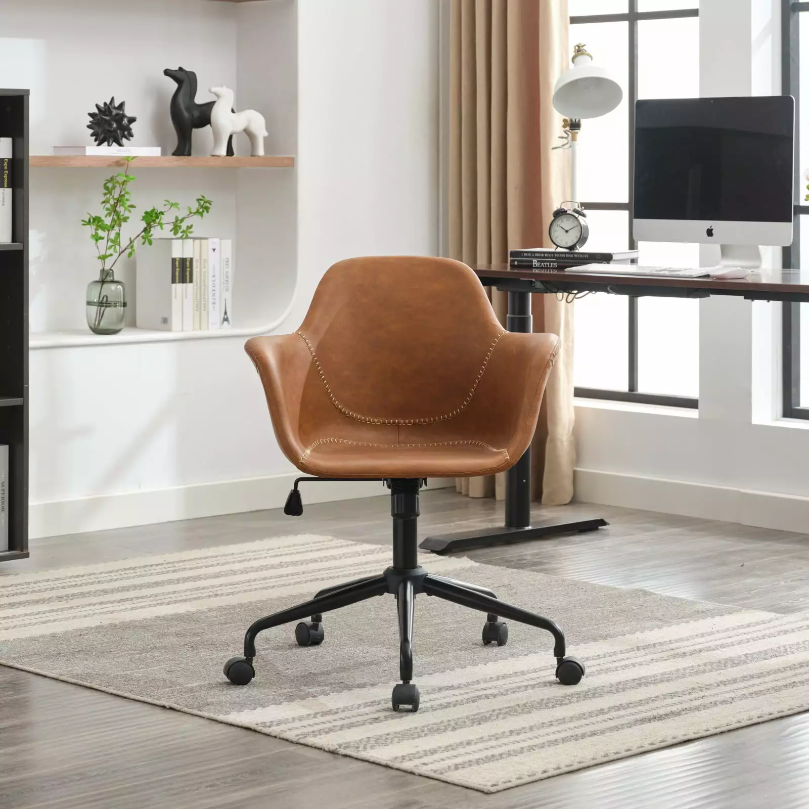 Modern Ergonomic Office Chair Adjustable Height, Arms, and Back Support SWQQWEI