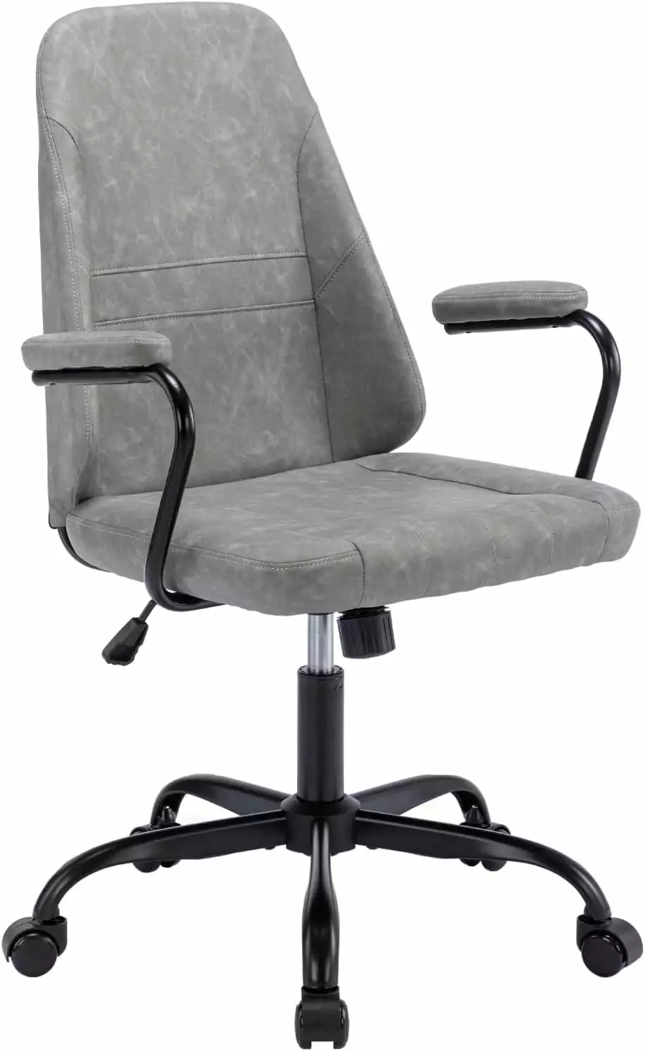 Mid Back PU Leather Executive Office Chair 360 Swivel Adjustable Desk Chair Home Office TRAHOO