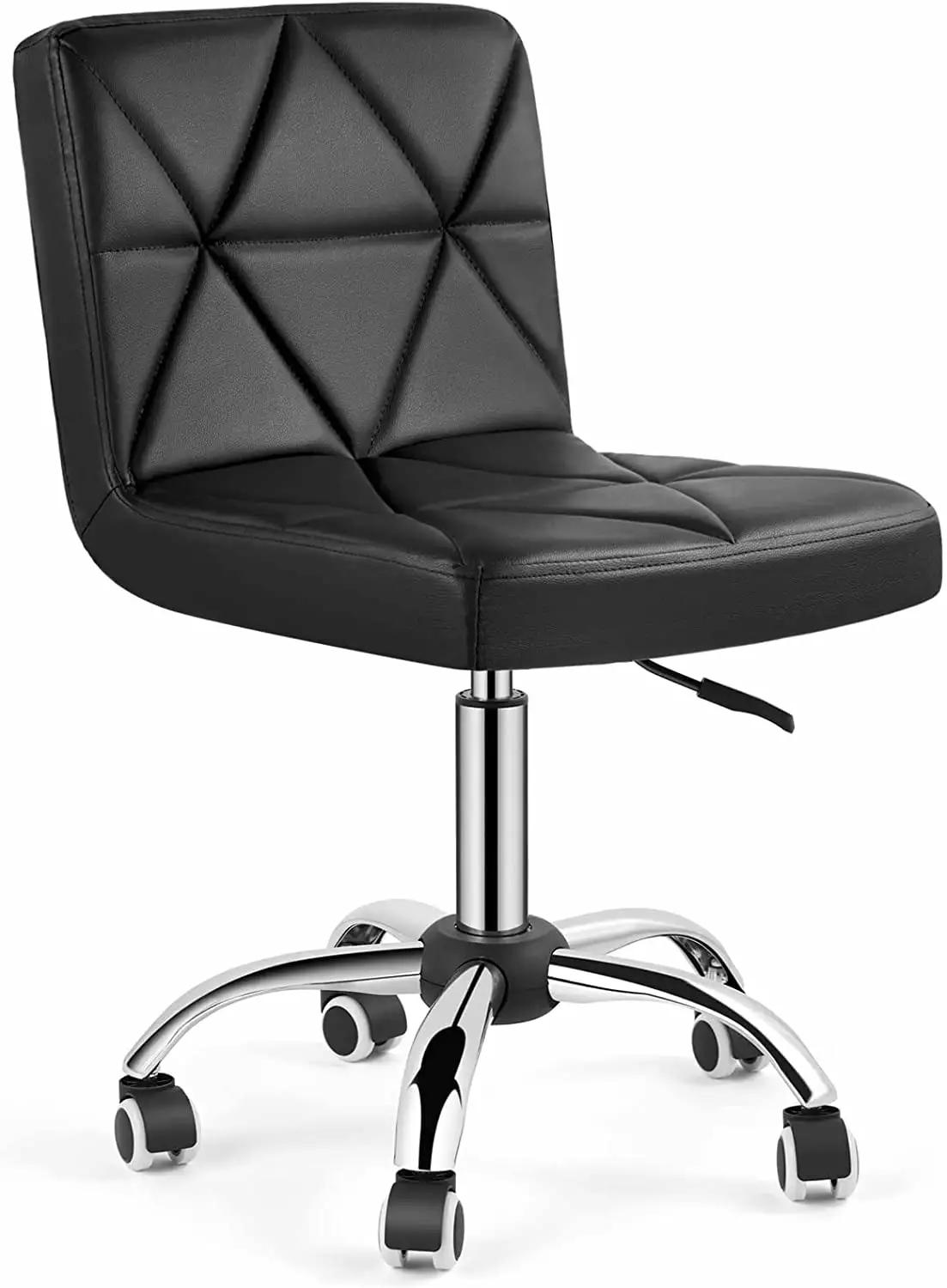 Armless Desk Chair Low Back 360 Degree Swivel Office Chair Height Adjustable Executive Conference Task Chair Rolling Wheel...