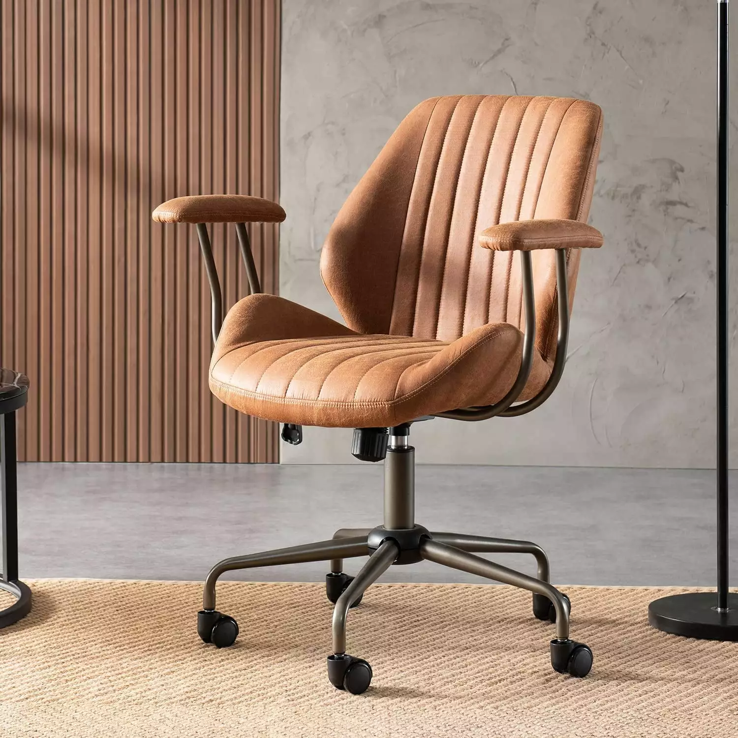 Home Office Desk Chair - Mid Back Support Computer Chair Adjustable Height and Swivel Wheels ZHJG