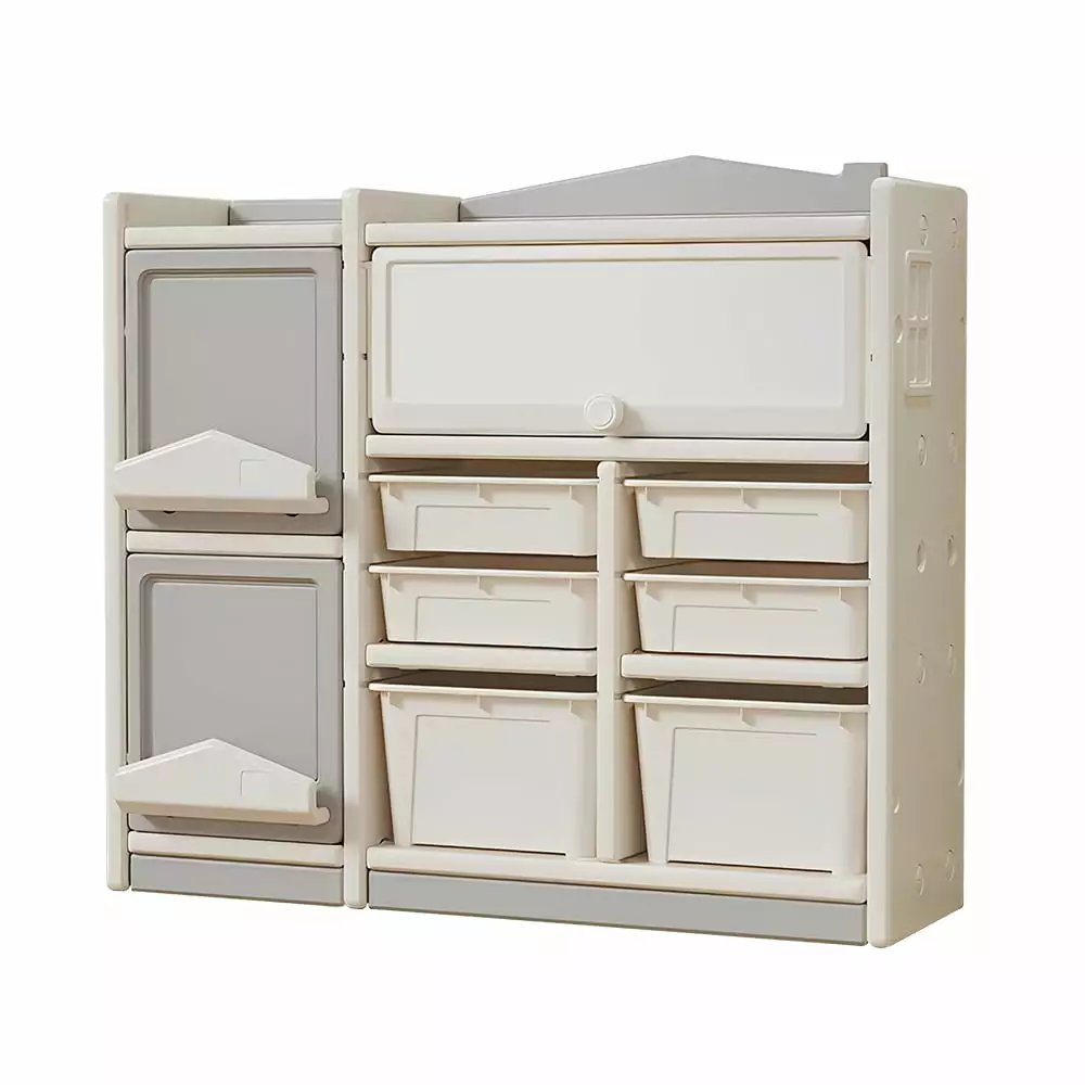 Kidsbuddy Multilayer Storage Toy Picture Book Storage Children's Floor Shelf Building Blocks Plastic Storage Cabinet Car C...