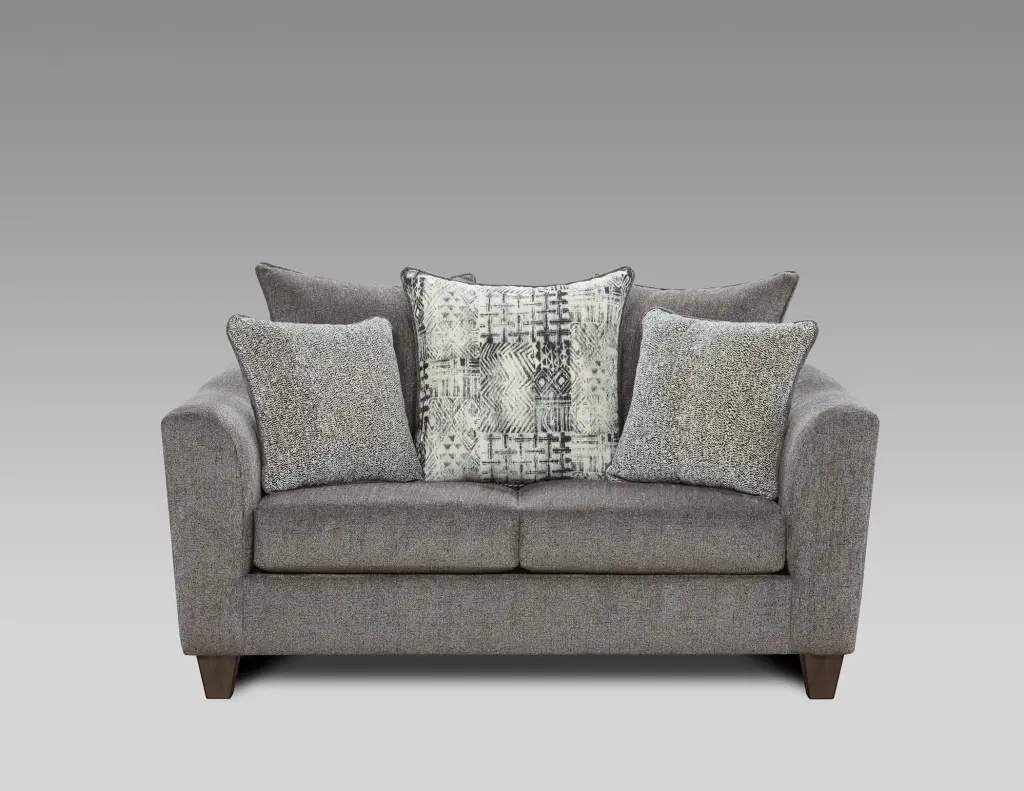 Roundhill Furniture Davoz Upholstered Stationary Loveseat Tori Slate