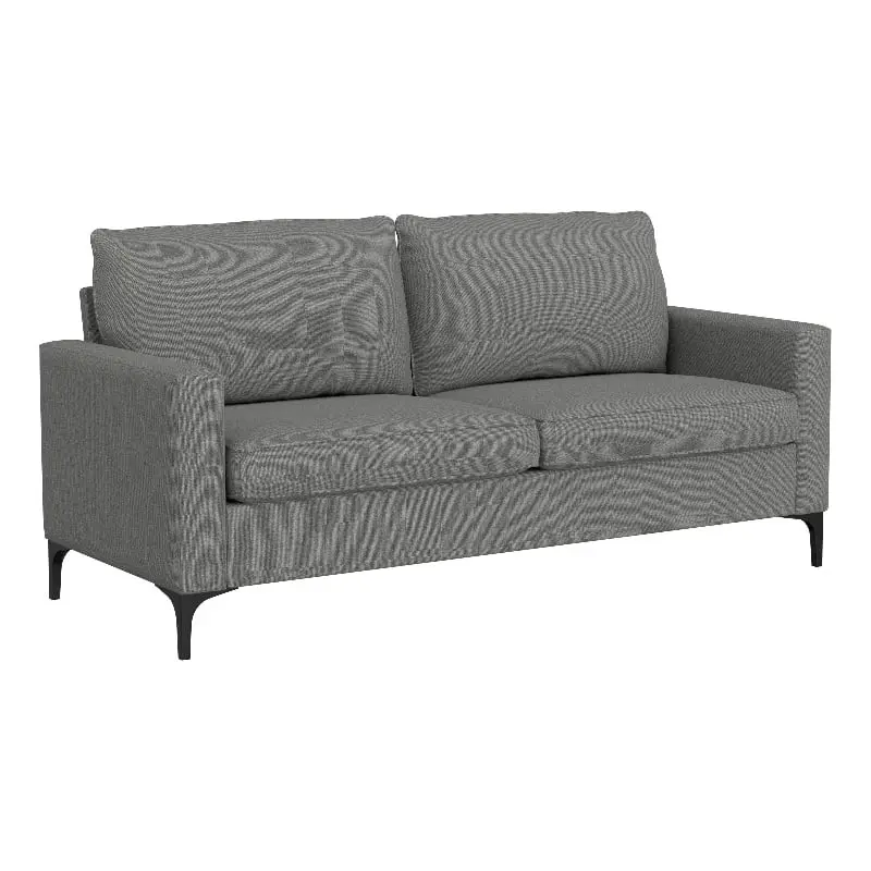 Pemberly Row Contemporary Upholstered Fabric Sofa Smoke Gray
