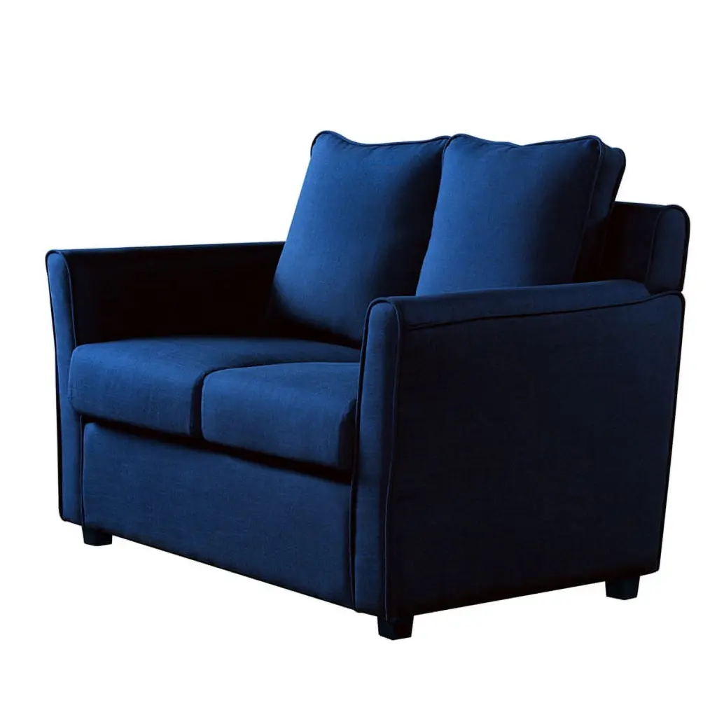 Bowery Hill Transitional Fabric Upholstered Loveseat Blue - Elegant Living Room Seating