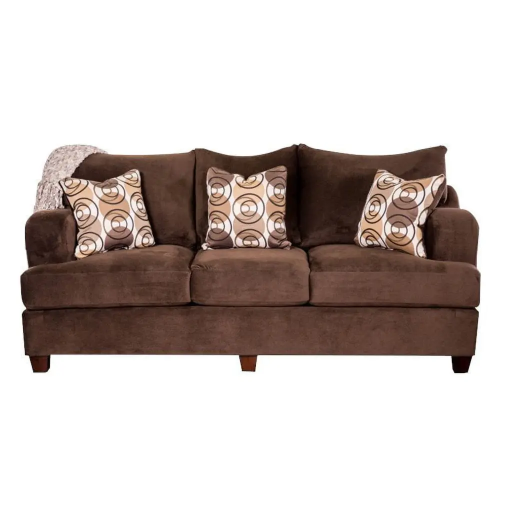 Furniture America Tremble Transitional Fabric Sofa Chocolate