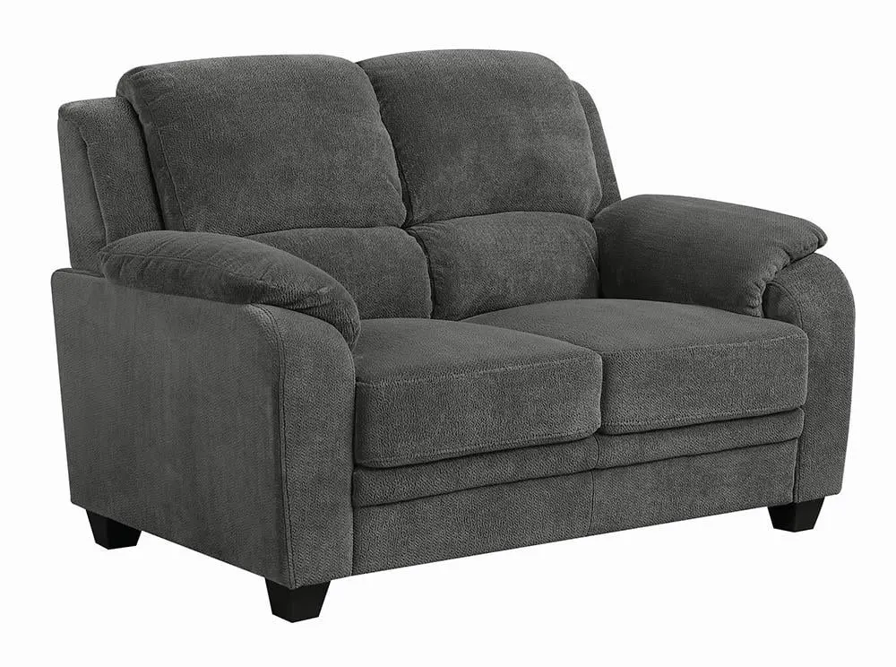 Ellery Tuxedo Arm Tufted Loveseat Grey - Classic and Comfortable Any Room Coaster Company