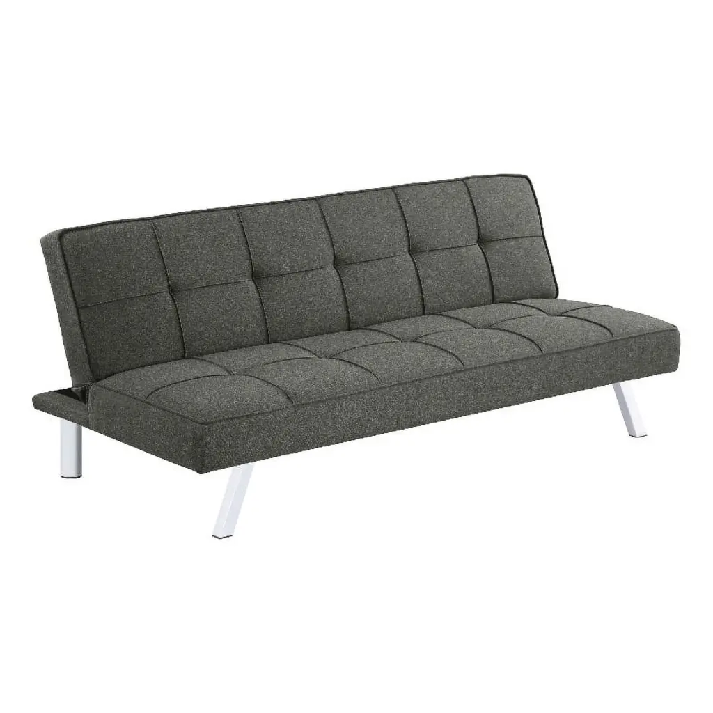 Pemberly Row Modern Fabric Upholstered Tufted Sofa Bed Gray