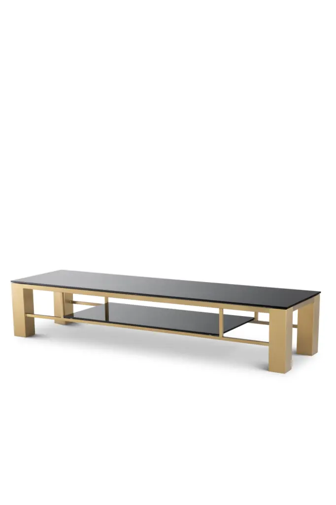 Eichholtz Drexel Brushed Brass TV Cabinet Modern Design