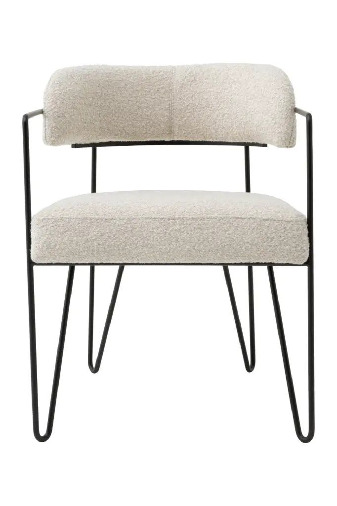 Eichholtz Giuseppe Bouclï¿½ï¿½ White Dining Chair