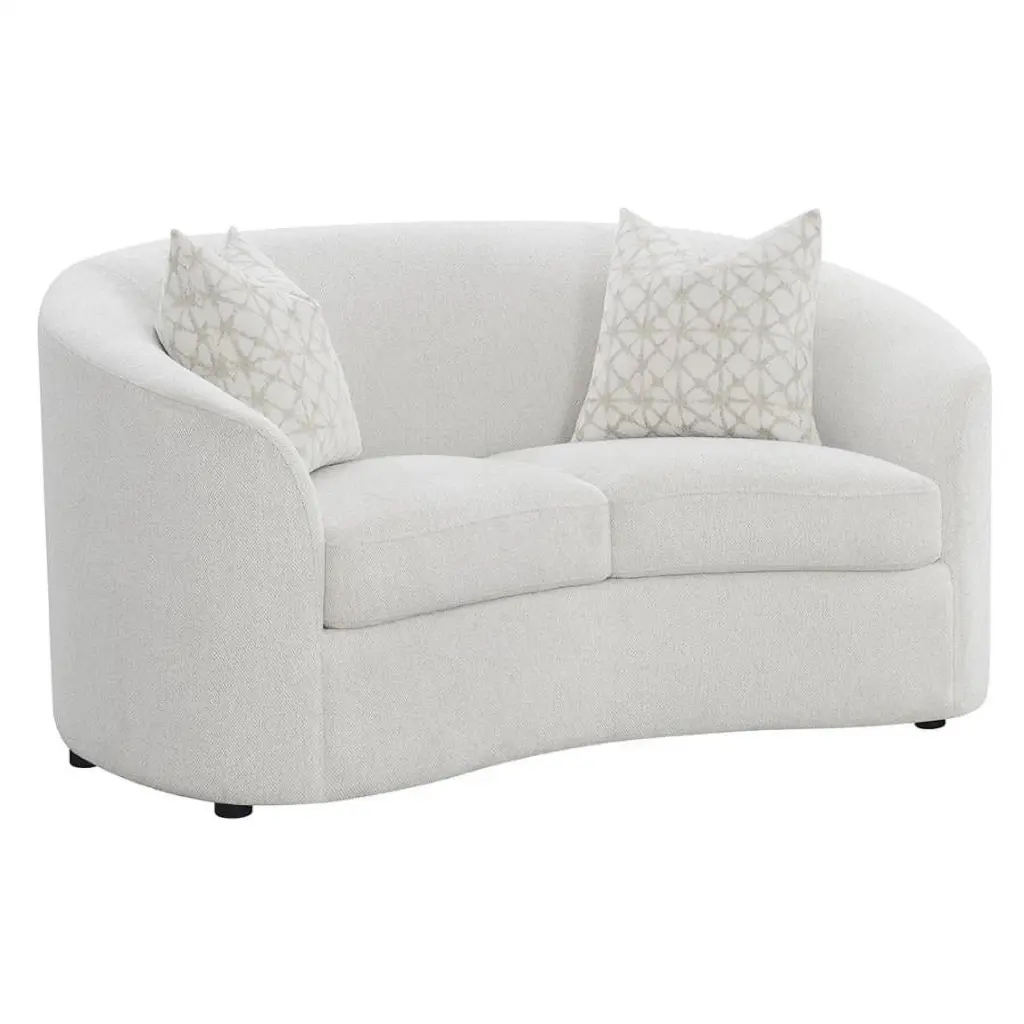 Rainn Upholstered Tight Back Loveseat Latte - Cozy Living Room Seating Coaster Company