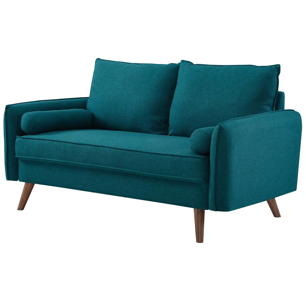 Mod Uptown Loveseat Aqua Blue Vibrant Living Spaces