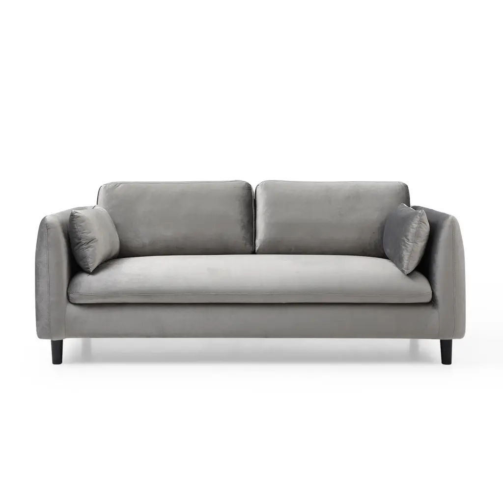 Grey 78.74inch 2-Seat Upholstered Loveseat Sofa - Luxury Classic Design Living Rooms and Offices Ponnky