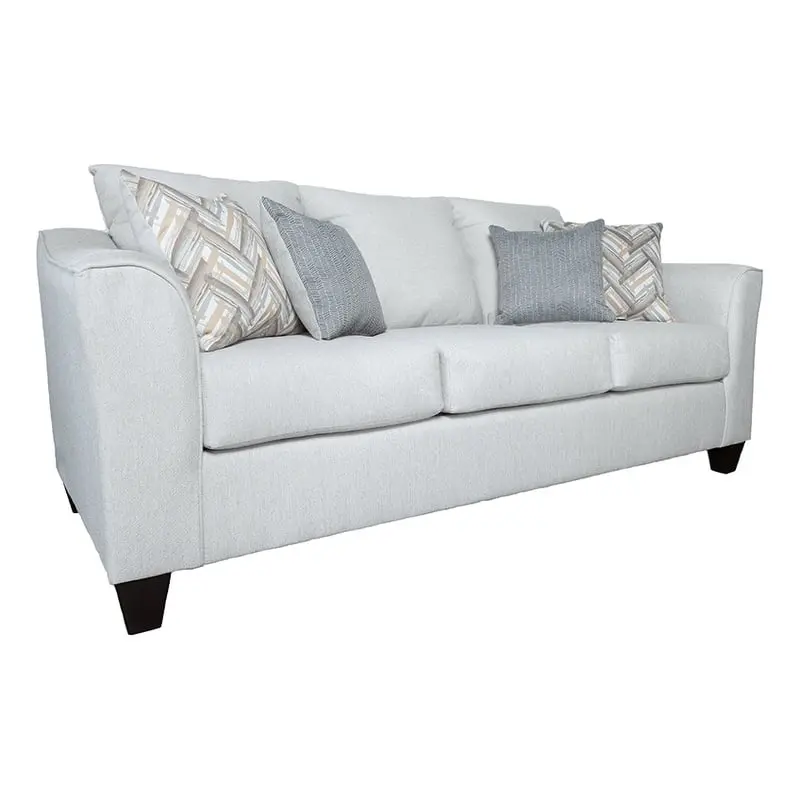 Pemberly Row Fabric Upholstered Track Arm Fabric Sofa Gray Mist