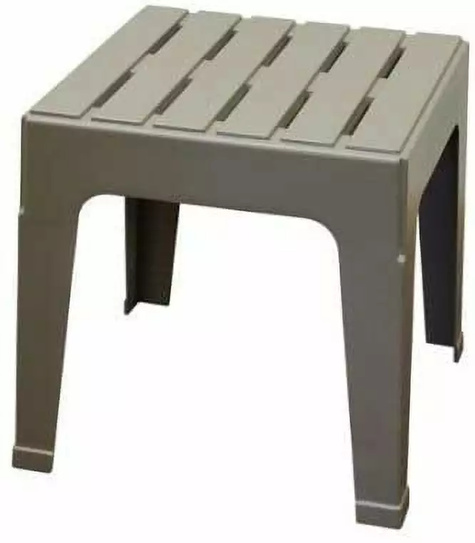 Adams 8090-13-3731 Big Easy Stack Table Gray 17.75 x 18.9 Set 6
