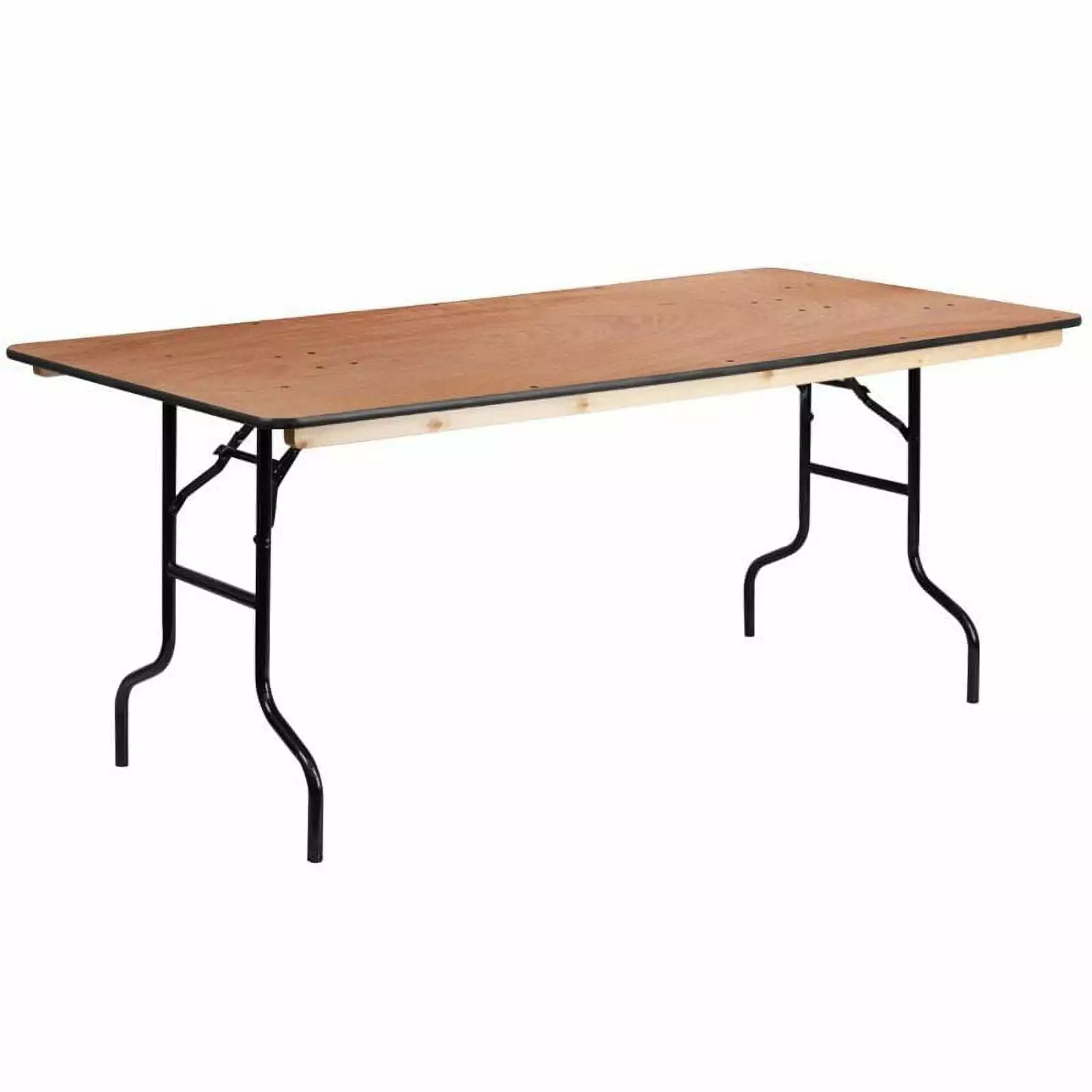 Kingfisher Lane 36 x 72 Wood Folding Table Natural