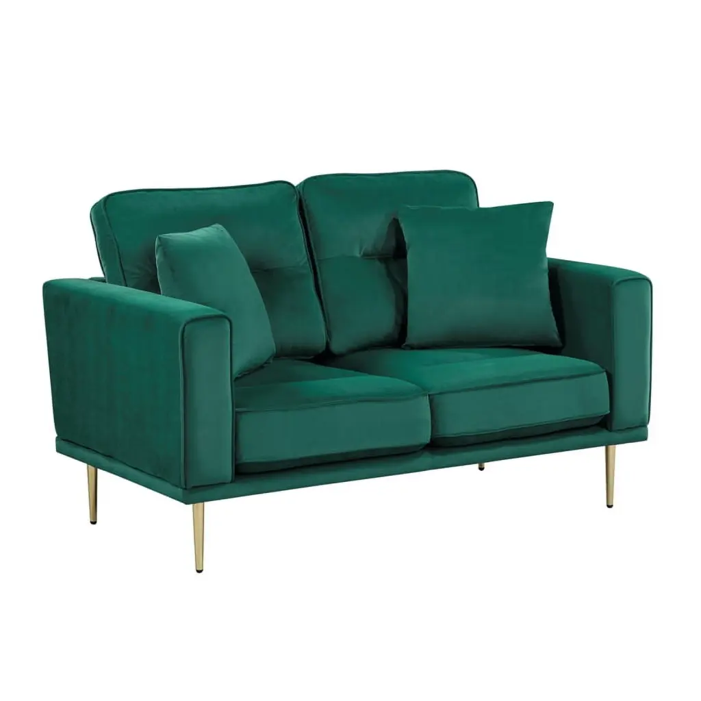 Lexicon Violetta Velvet Loveseat Green Stylish Living Room Furniture
