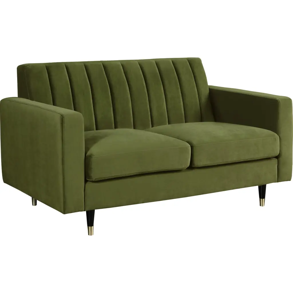 Maykoosh Urban Upmarket Olive Velvet Loveseat