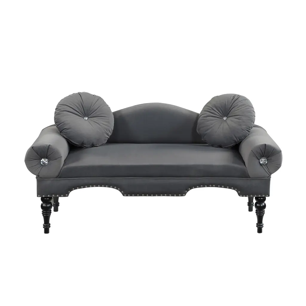 Luxurious Velvet Loveseat Sofa Nail Head Trimming Elegant Living Room Yeah Depot