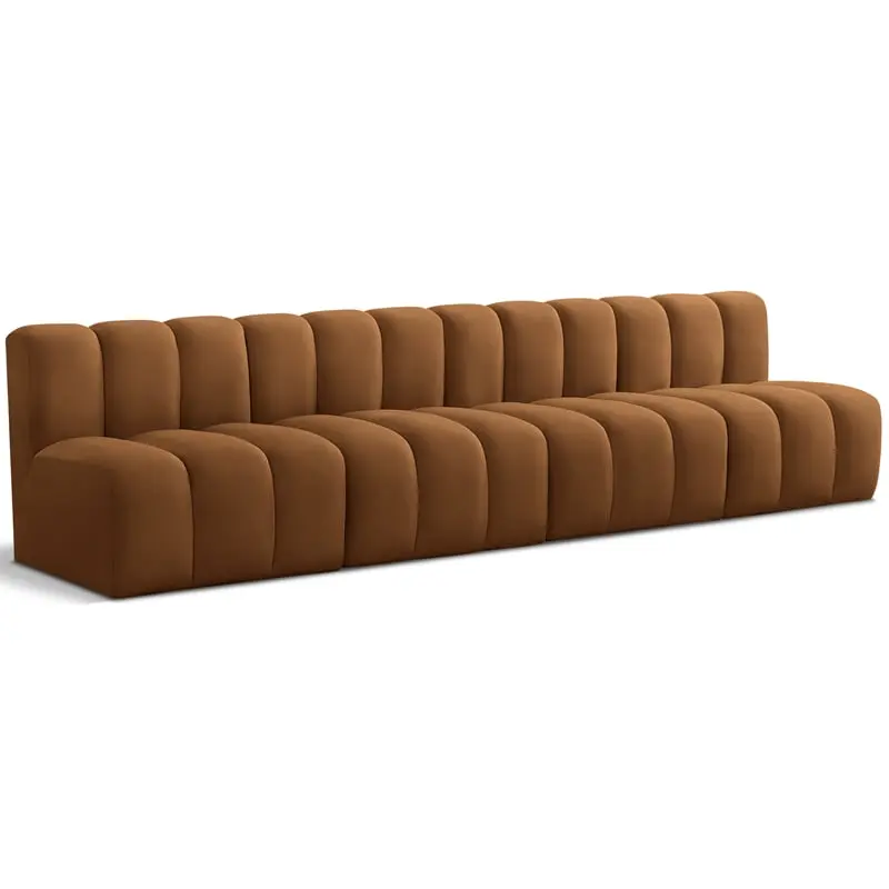 Meridian Furniture Arc Saddle Velvet Modular Sofa