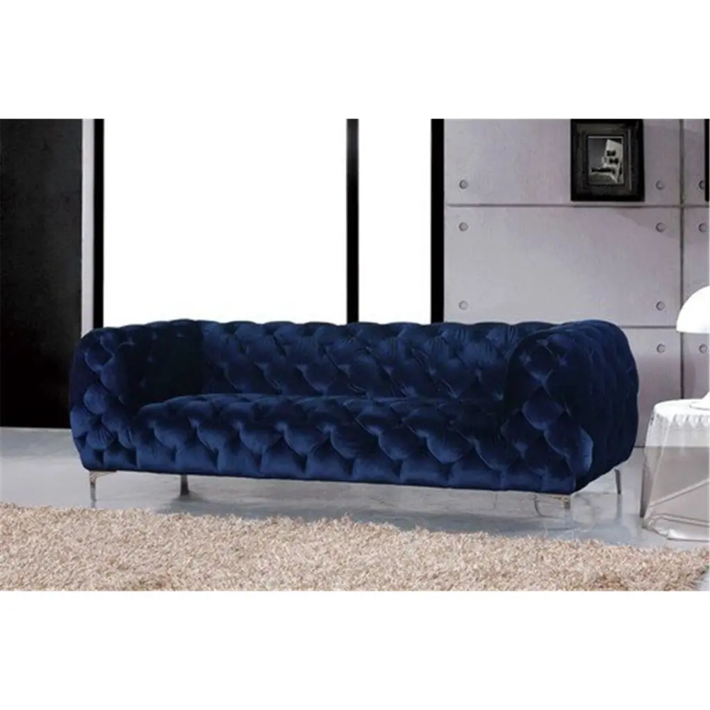 Maykoosh Naturally Nice Navy Velvet Sofa