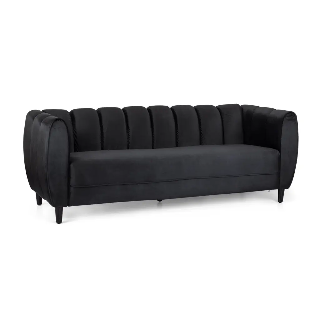 Miekor Furniture Miranda Velvet 3-Seater Sofa B3A099 Stylish Living Room