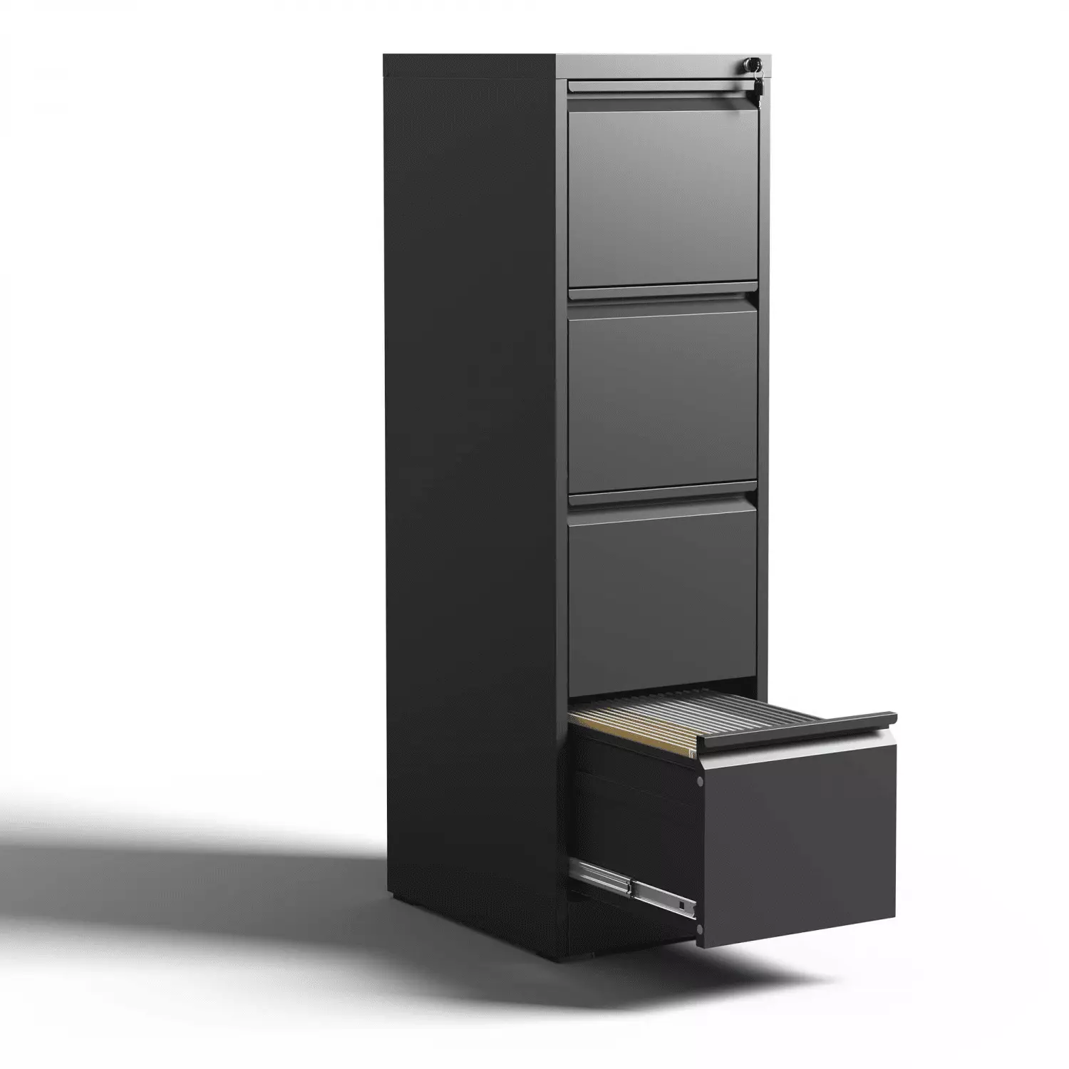 4 Drawer File Cabinet Lock Office Home Metal Vertical A4 Legal Letter Size NBXPOW