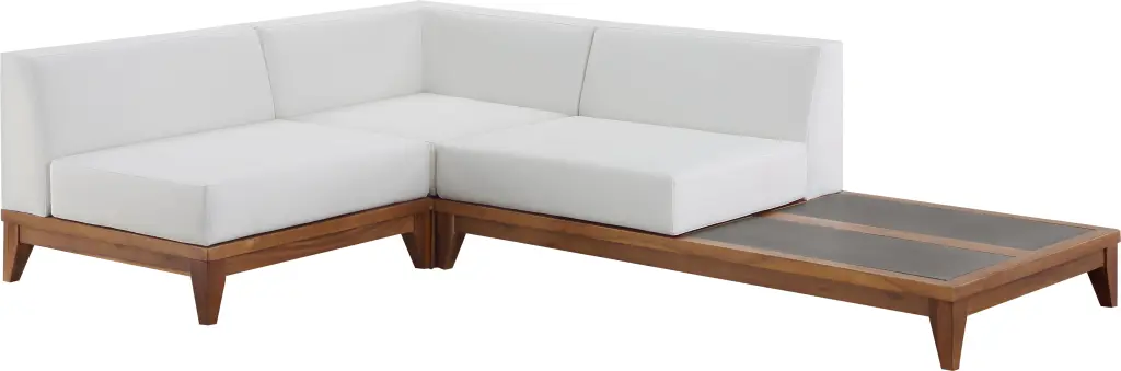 Meridian Furniture Rio Off White Water Resisting Fabric Modular Sectional - Stylish and Practical Living Room Sofa
