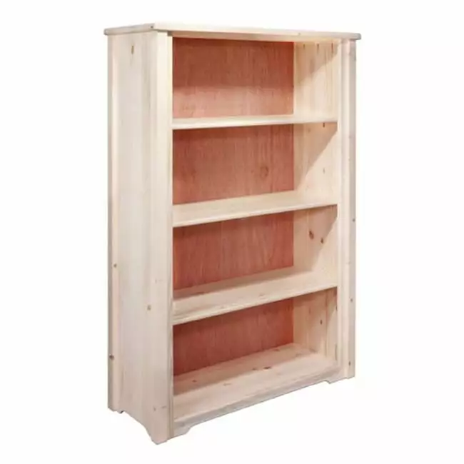Homestead Collection Bookcase Lacquered Rustic Wood Shelf D2D Technologies