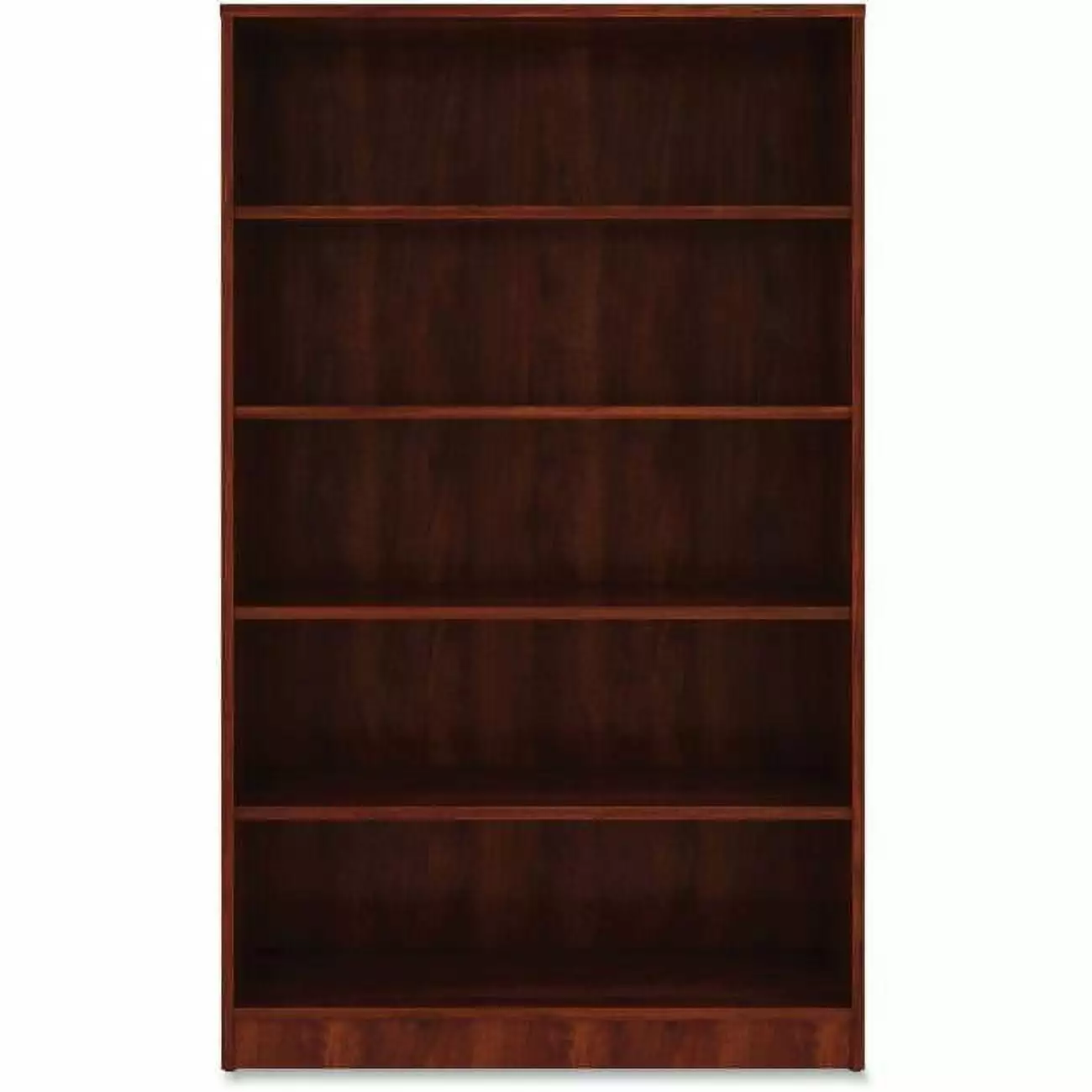 Bookcase 5 Shelf Cherry - Classic Wood Storage Unit Newestedition