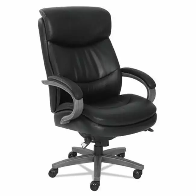 LZB Big & Tall Wood Executive Chair - Black Office Chair High Back Support Guest Room