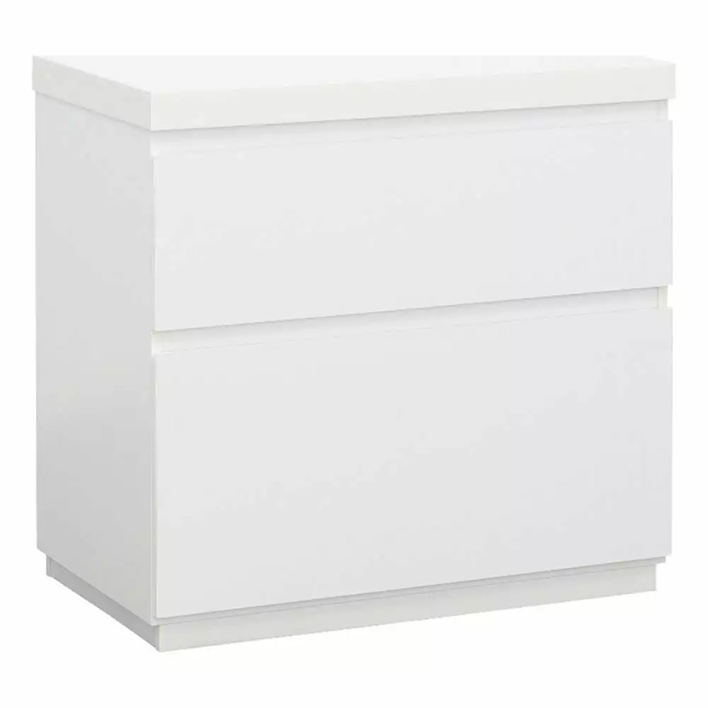 Pemberly Row Contemporary Engineered Wood Lateral File Cabinet White Finish