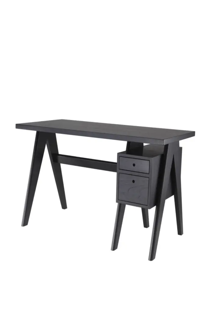 Black Wooden X-Leg Desk Eichholtz Jullien Modern Home Office Desk