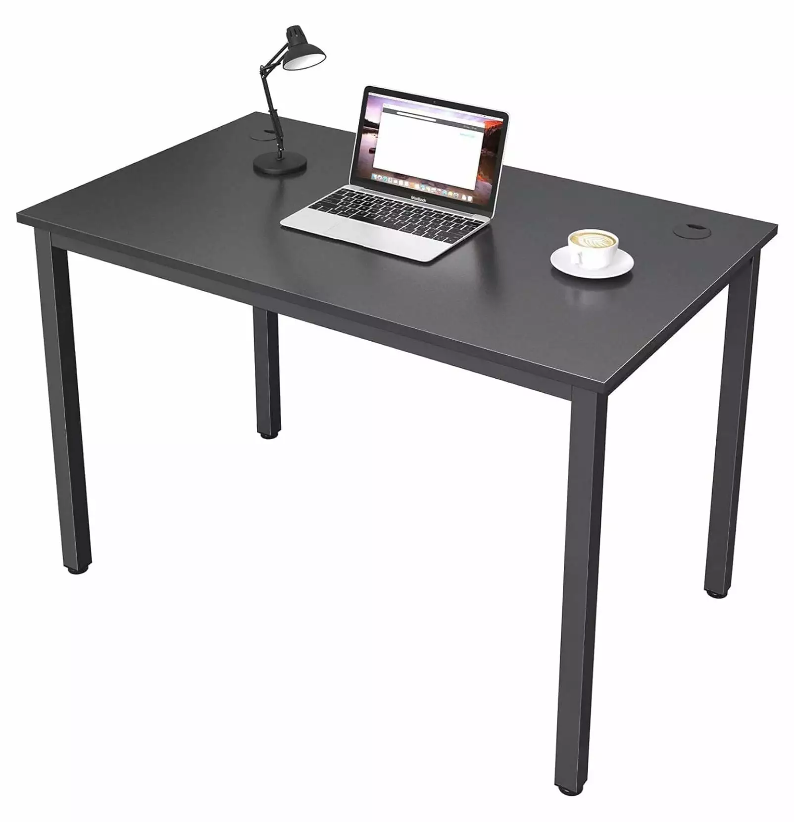 Drevy 39 Inch Study Computer Desk Home Office Small Writing Desk Student Study Desk Small Spaces Black