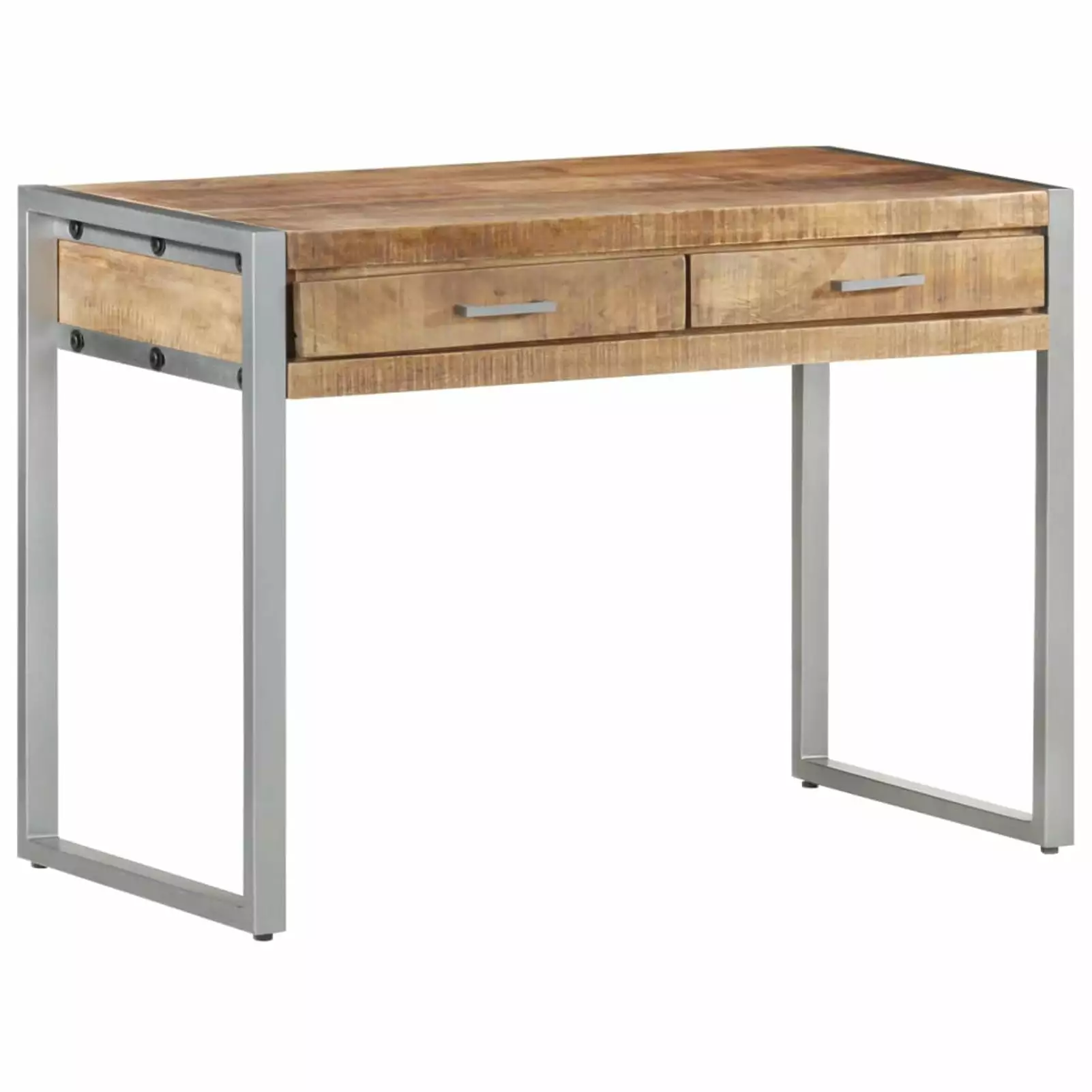 moobody 42.5in Rough Mango Wood Writing Desk Gaming Table Home Office