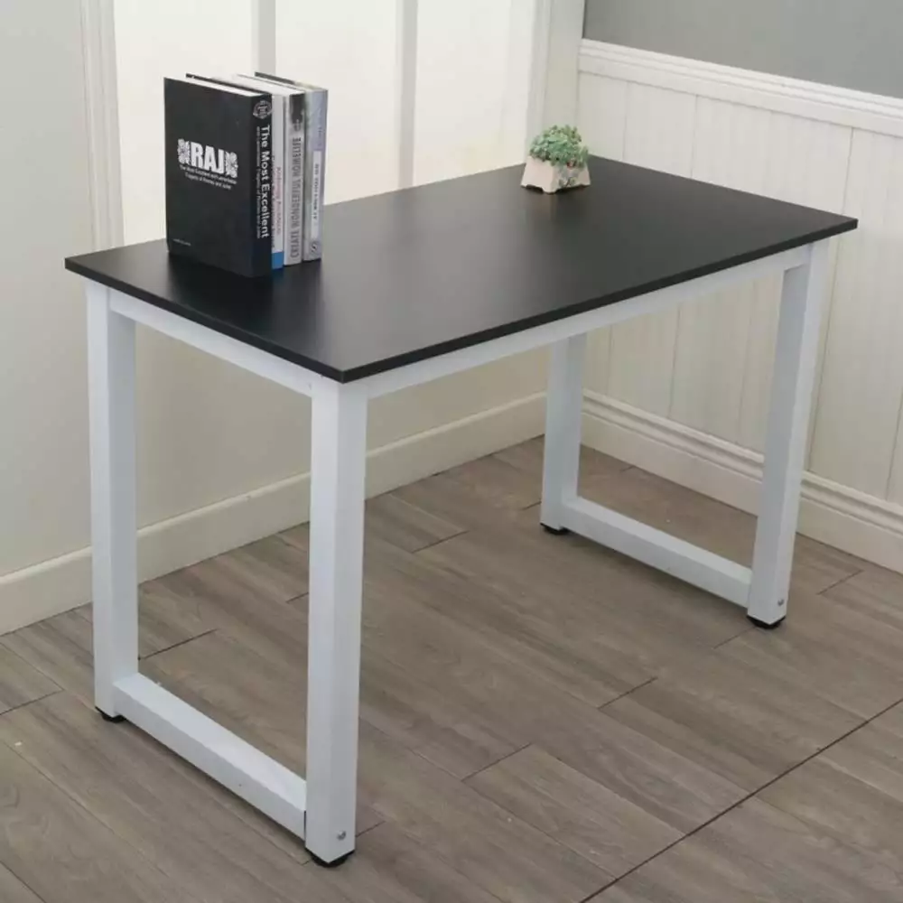 SalonMore Wooden Computer Desk Writing Table Laptop PC Desk Home Office Black